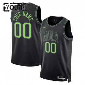NBA Børn Trøje New Orleans Pelicans Custom 2025-26 Nike City Edition Sort Swingman